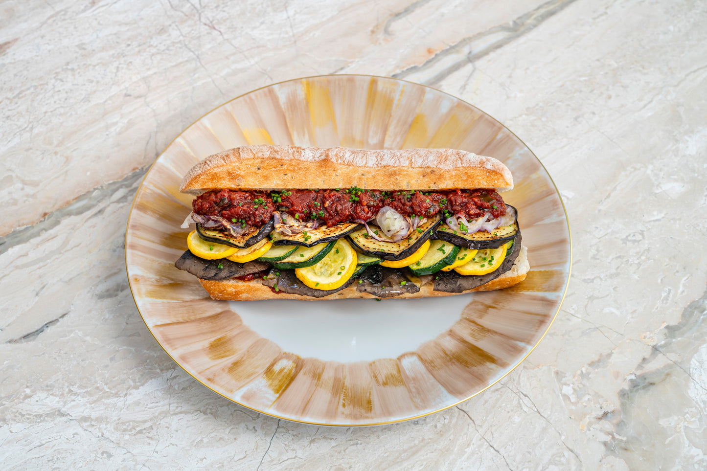 Roasted vegetable ciabatta